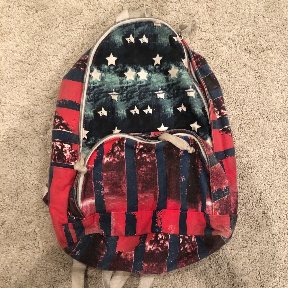 American flag backpack